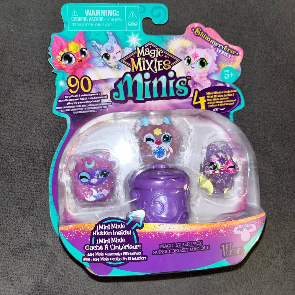 🆕 MAGIC MIXIES MINIS SHIMMERVERSE SERIES, 4 MINI MIXIES INCLUDED,